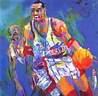 Leroy Neiman Canvas Paintings - Hakeem Olajuwon
